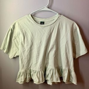 Mint Green Crop Babydoll Tee